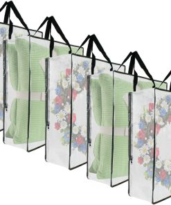 5 Pack Moving Bags. Wreath Storage Bag. Garland Container. Clear Storage Bags with Handles and Zippers Moving Bag for College Carrying. Bedding. Toys Organizer. Under the Bed Storage